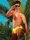 Slip de bain homme uni effet Size-up NIT