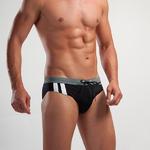 Slip de bain bandes latérales