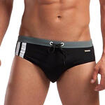 Slip de bain bandeau bandes latérales