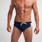 Slip de bain bandeau bande bicolore