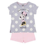 Pyjama short t-shirt Minnie Dots Disney gris
