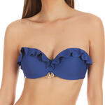 Haut maillot de bain bandeau à volants Basica