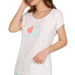 ADMAS WOMAN - Ref.54192AD - Pyjama short t-shirt Summer Bites blanc Admas