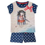 Pyjama short t-shirt Summer Days Santoro marine