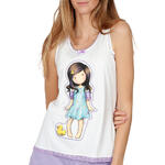 ADMAS WOMAN - Ref.54449AD - Pyjama short t-shirt Little Duck Santoro ivoire