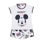 Pyjama short t-shirt Mickey 28 Disney blanc
