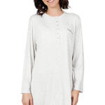 ADMAS WOMAN - Ref.51446AD - Chemise de nuit Do Not Forget To Smile gris Admas