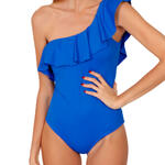 Maillot de bain 1 pièce latéral à volants