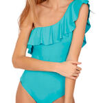 Maillot de bain 1 pièce latéral à volants