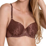 LISCA - Ref.20277LIM - Soutien-gorge préformé Harvest marron bonnets F Lisca