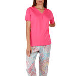 ADMAS WOMAN - Ref.55153AD - Pyjama pantalon t-shirt Colored Diamonds rose Admas