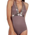 Maillot de bain 1 pièce préformé dos nu Bright Sequins