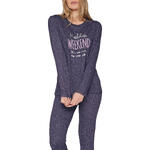 ADMAS WOMAN - Ref.55832AD - Pyjama tenue pantalon top long Hello Weekend