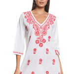 Tunique de plage courte brodée Complementos