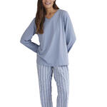 SELMARK - Ref.P4473SE - Pyjama tenue pantalon top manches longues Stripes