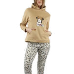 ADMAS FEMME - Ref.56983AD - Pyjama pantalon top à capuche Minnie Leopardo Disney