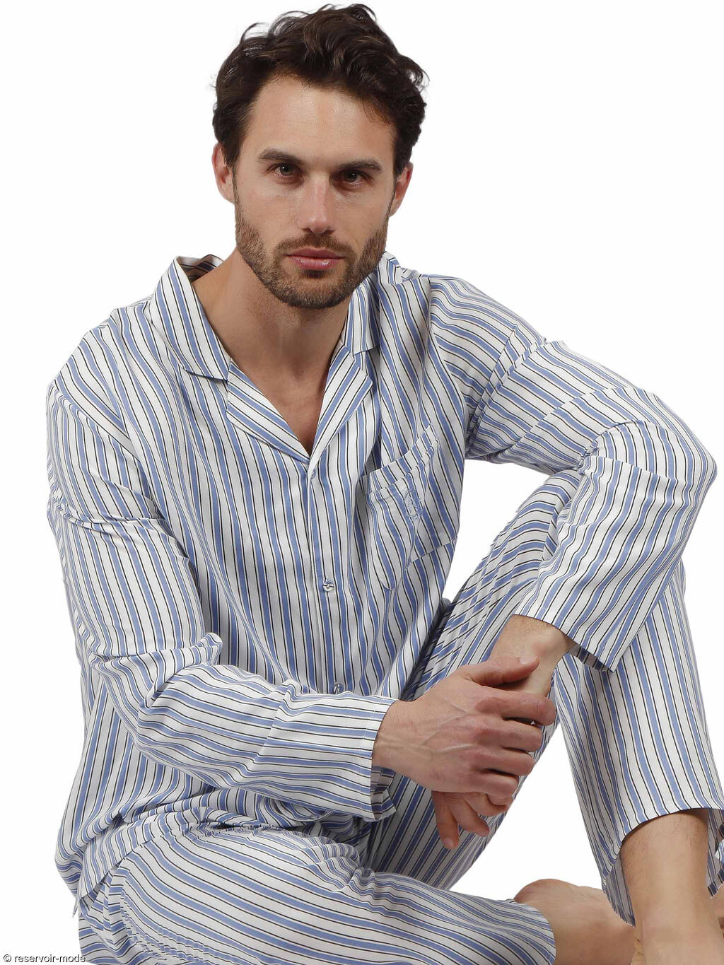 Pyjama tenue pantalon et chemise Fashion Stripes - Réservoir Mode