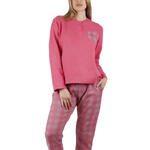 ADMAS FEMME - Ref.56187AD - Pyjama tenue pantalon top manches longues Vichy