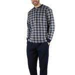 ADMAS HOMME - Ref.56577AD - Pyjama tenue pantalon et haut manches longues Vichy