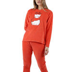 ADMAS FEMME - Ref.56157AD - Pyjama velours pantalon top long Hello Winter
