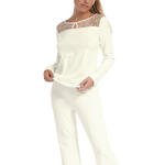 LISCA - Ref.23377LII - Pyjama tenue pantalon top manches longues Liv Mariage