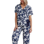 ADMAS FEMME - Ref.60133AD - Pyjama tenue pantalon palazzo top Navy Flowers