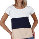 ADMAS FEMME - Ref.43480AD - T-shirt manches courtes Tricolor Admas