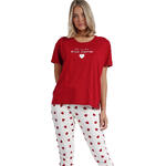 ADMAS FEMME - Ref.60101AD - Pyjama pantalon t-shirt Dans Mon Coeur Admas
