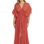 Robe longue estivale à volants Mojito