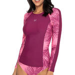 LASCANA - Ref.SUN539L - Haut maillot de surf rashguard manches longues Coal