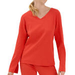 Haut pyjama top col V manches longues Lucky