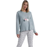 ADMAS FEMME - Ref.60219AD - Pyjama tenue pantalon top long Time To Grow