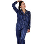 Pyjama tenue d'intérieur chemise et pantalon Satin Stripes