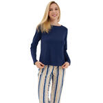 LISCA - Ref.23401LI - Pyjama tenue pantalon top manches longues Maxine