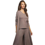 Tenue 3 pièces détente et intérieur pyjama pantalon top veste Tricot