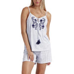 ADMAS FEMME - Ref.62054AD - Pyjama short caraco Blue And Bleu Mod Admas