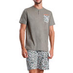 ADMAS HOMME - Ref.62148AD - Pyjama short t-shirt Plants Lois Admas