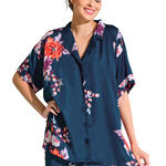 LISCA - Ref.23447LI - Haut de pyjama chemise manches courtes AMARYLLIS Lisca