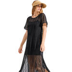LISCA - Ref.49593LI - Robe longue de plage manches courtes MALAGA Lisca