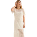 Robe longue de plage manches courtes MALAGA