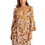 Robe estivale manches trois-quarts ACANTHUS