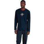 ADMAS HOMME - Ref.63115AD - Pyjama pantalon top manches longues Navy Collection