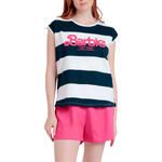 ADMAS FEMME - Ref.63959AD - Pyjama short t-shirt Barbie Stripes Admas