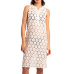 ADMAS FEMME - Ref.19828AD - Robe de plage transparente ss manches Beach Flowers