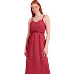 Robe estivale mi-longue fines bretelles Linen Style