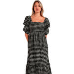 ADMAS FEMME - Ref.19909AD - Robe longue estivale demi-manches col carré Dreams