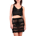 Ensemble de plage crochet top et jupe courte Total Look