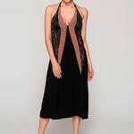 LUNA - Ref.94335LU - Robe longue estivale décolleté V MANHATTAN Luna Splendida