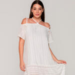 LUNA - Ref.91252LU - Robe estivale midi épaules tombantes PRAISE Luna Splendida