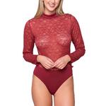Body dentelle manches longues col montant MICRO TOUCH LACE